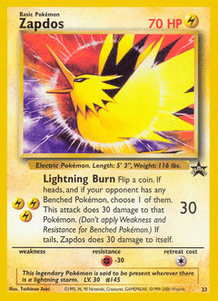Zapdos Wizards Black Star Promos #23