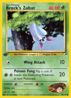 Brock's Zubat Gym Heroes #74