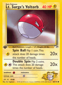 Lt. Surge's Voltorb Gym Heroes #84