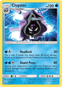 Cloyster Sun & Moon #34