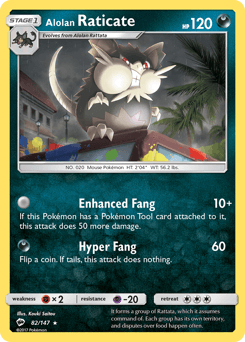 Alolan Raticate Burning Shadows #82