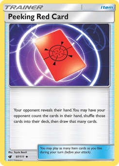 Peeking Red Card Crimson Invasion #97