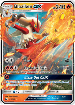 Blaziken-GX Celestial Storm #28