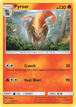 Pyroar Lost Thunder #51