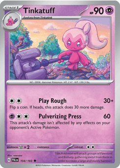 Tinkatuff Paldea Evolved #104
