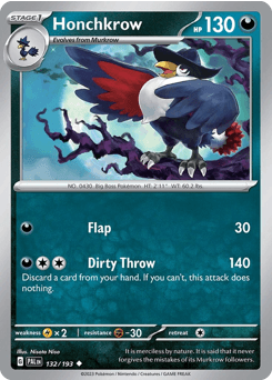 Honchkrow Paldea Evolved #132