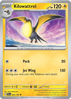 Kilowattrel Paldea Evolved #82