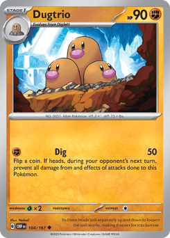 Dugtrio Obsidian Flames #104