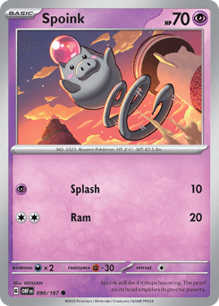 Spoink Obsidian Flames #90