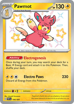 Pawmot Paldean Fates #144