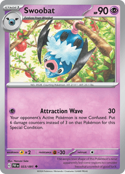 Swoobat Paldean Fates #33