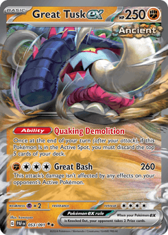 Great Tusk ex Paldean Fates #53
