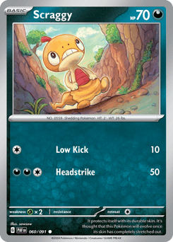 Scraggy Paldean Fates #60