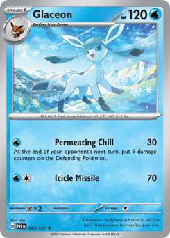 Glaceon Prismatic Evolutions #25