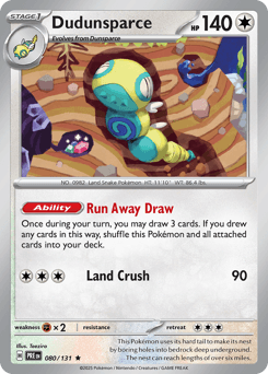 Dudunsparce Prismatic Evolutions #80