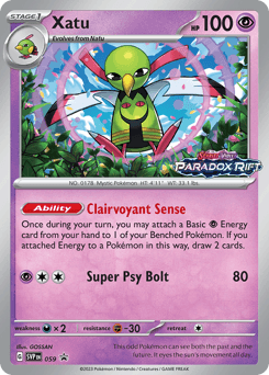 Xatu Scarlet & Violet Black Star Promos #59