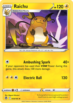 Raichu Silver Tempest #50