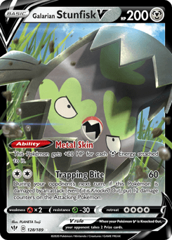 Galarian Stunfisk V Darkness Ablaze #128