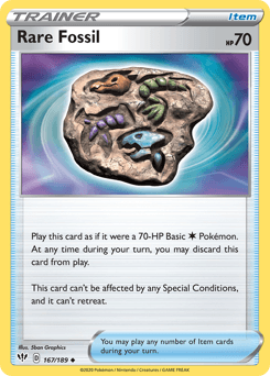 Rare Fossil Darkness Ablaze #167