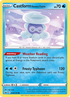 Castform Snowy Form Chilling Reign #34