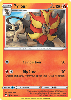 Pyroar Evolving Skies #23