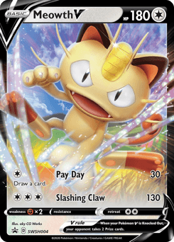 Meowth V SWSH Black Star Promos #SWSH004