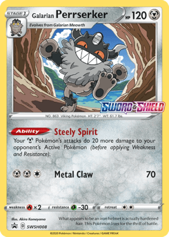 Galarian Perrserker SWSH Black Star Promos #SWSH008