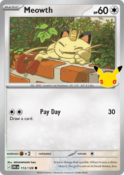 Meowth 30th Celebration #113